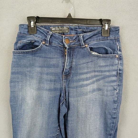 Lee‎ Modern Series Bootcut Jeans Womens 29x28.5 Blue Denim Cotton Curvy Mid Rise - Picture 2 of 10
